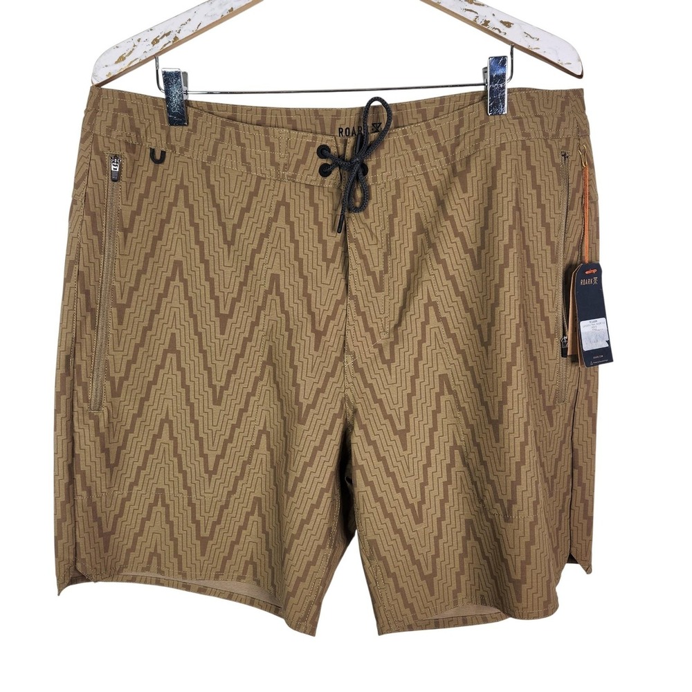 ROARK Layover Trail 3.0 Shorts Mens 36 Brown‎ Hybrid Quick Dry Travel Hiking